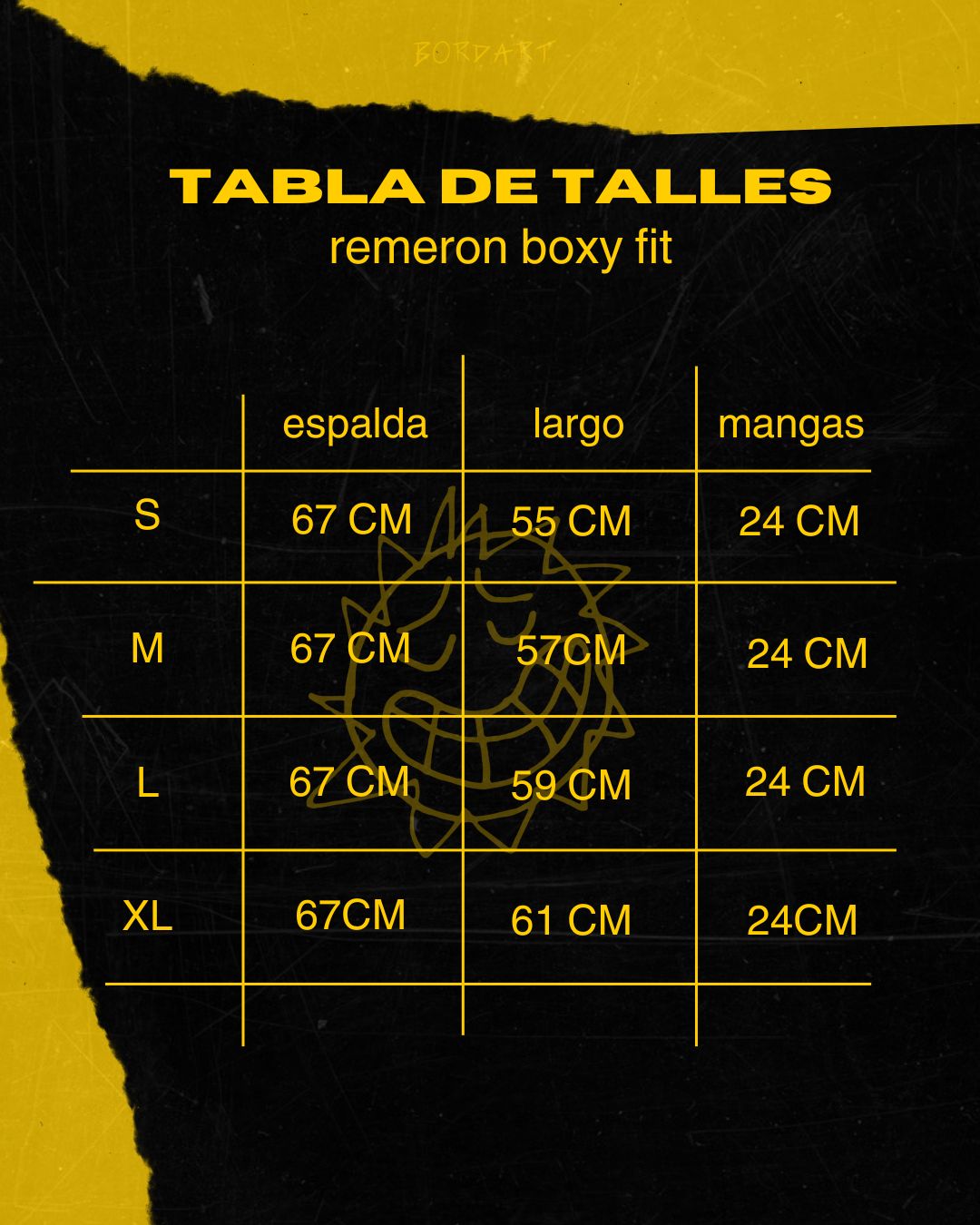 Tabla de talles 2